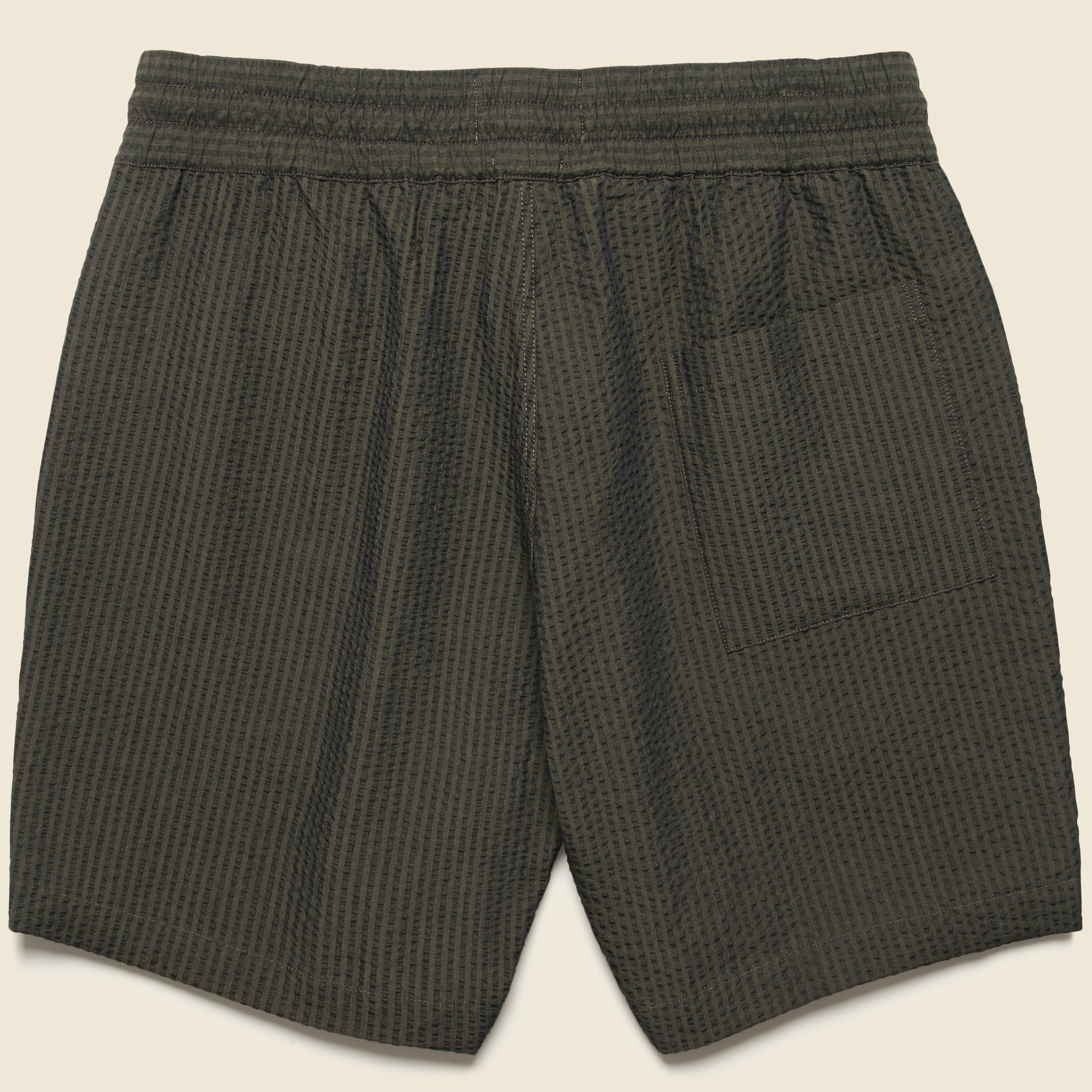 7" Seersucker Shorts - Olive - Portuguese Flannel - STAG Provisions - Shorts - Lounge