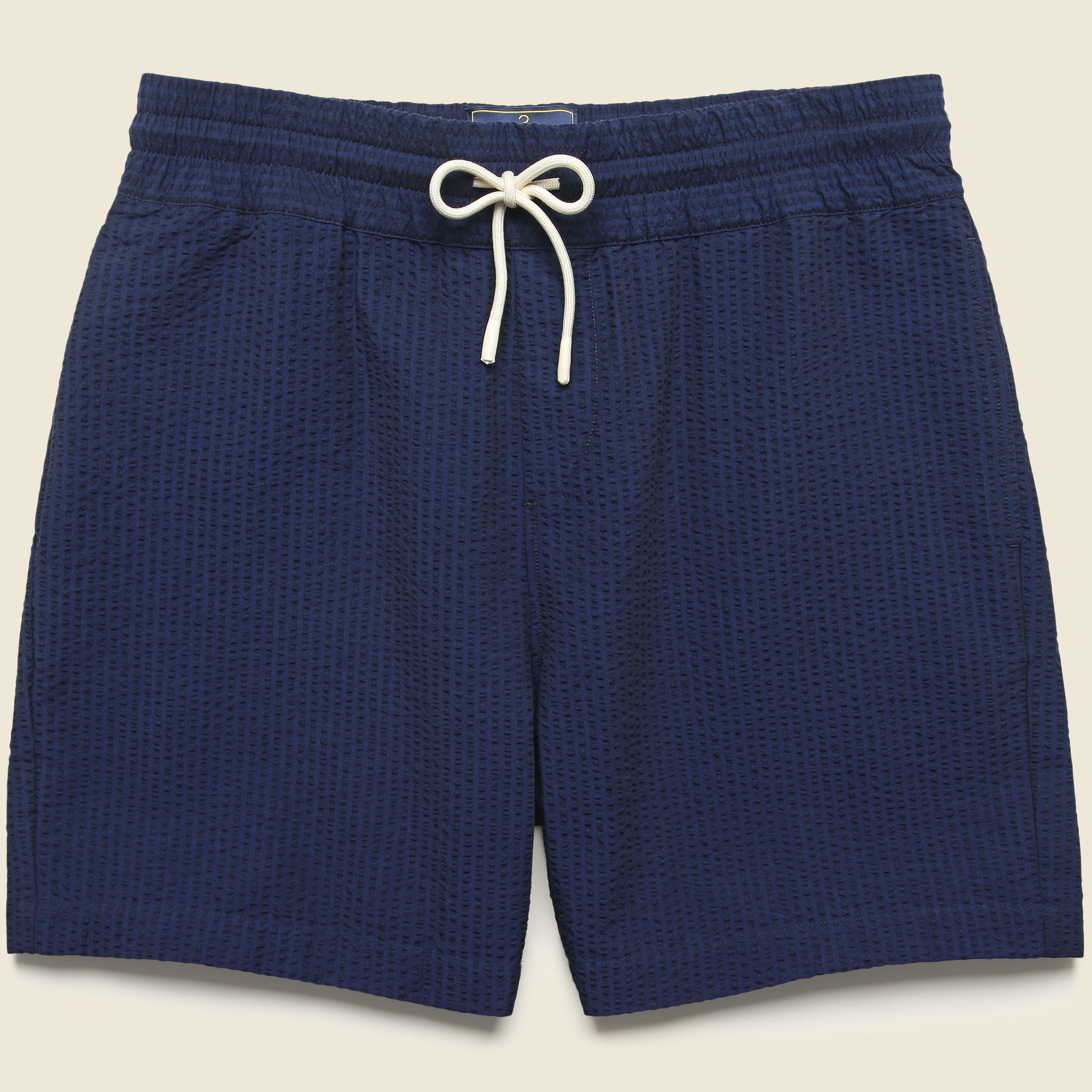 7" Seersucker Shorts - Navy - Portuguese Flannel - STAG Provisions - Shorts - Lounge