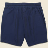 7" Seersucker Shorts - Navy - Portuguese Flannel - STAG Provisions - Shorts - Lounge