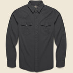 Slim Fit Twill Western Shirt - Black - RRL - STAG Provisions - Tops - L/S Woven - Solid
