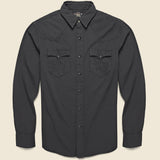 Slim Fit Twill Western Shirt - Black - RRL - STAG Provisions - Tops - L/S Woven - Solid