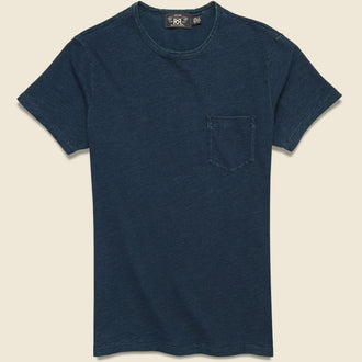 Cotton Jersey Pocket Tee - Indigo