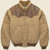 Breckenridge Quilted Oil Cloth Bomber Jacket - Tan - RRL - STAG Provisions - Outerwear - Coat / Jacket