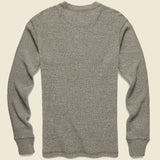 Waffle-Knit Henley - Olive Heather - RRL - STAG Provisions - Tops - L/S Knit