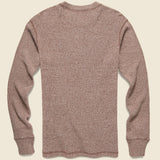 Waffle-Knit Henley - Brown Heather - RRL - STAG Provisions - Tops - L/S Knit