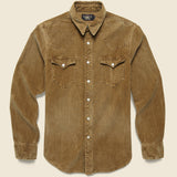 Slim Fit Corduroy Western Shirt - Tan - RRL - STAG Provisions - Tops - L/S Woven - Corduroy