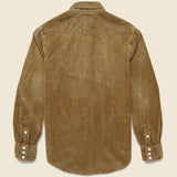 Slim Fit Corduroy Western Shirt - Tan - RRL - STAG Provisions - Tops - L/S Woven - Corduroy
