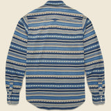 Buffalo Western Jacquard Shirt - Indigo/Cream - RRL - STAG Provisions - Tops - L/S Woven - Other Pattern