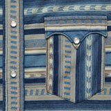 Buffalo Western Jacquard Shirt - Indigo/Cream - RRL - STAG Provisions - Tops - L/S Woven - Other Pattern