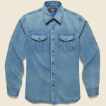 Dockman Workshirt - Faded Indigo - RRL - STAG Provisions - Tops - L/S Woven - Solid