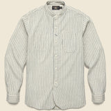 Jack Rabbit Shirt - White/Blue - RRL - STAG Provisions - Tops - L/S Woven - Stripe