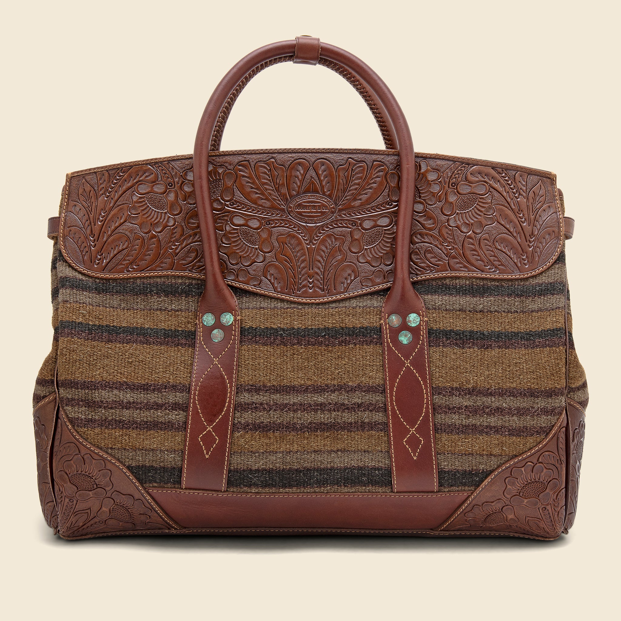 
                          Pecos Blanket Duffle Bag - Grey/Brown/Multi - RRL - STAG Provisions - Accessories - Bags / Luggage
                        