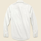Slim Fit Twill Western Shirt - White - RRL - STAG Provisions - Tops - L/S Woven - Solid