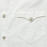 Slim Fit Twill Western Shirt - White - RRL - STAG Provisions - Tops - L/S Woven - Solid