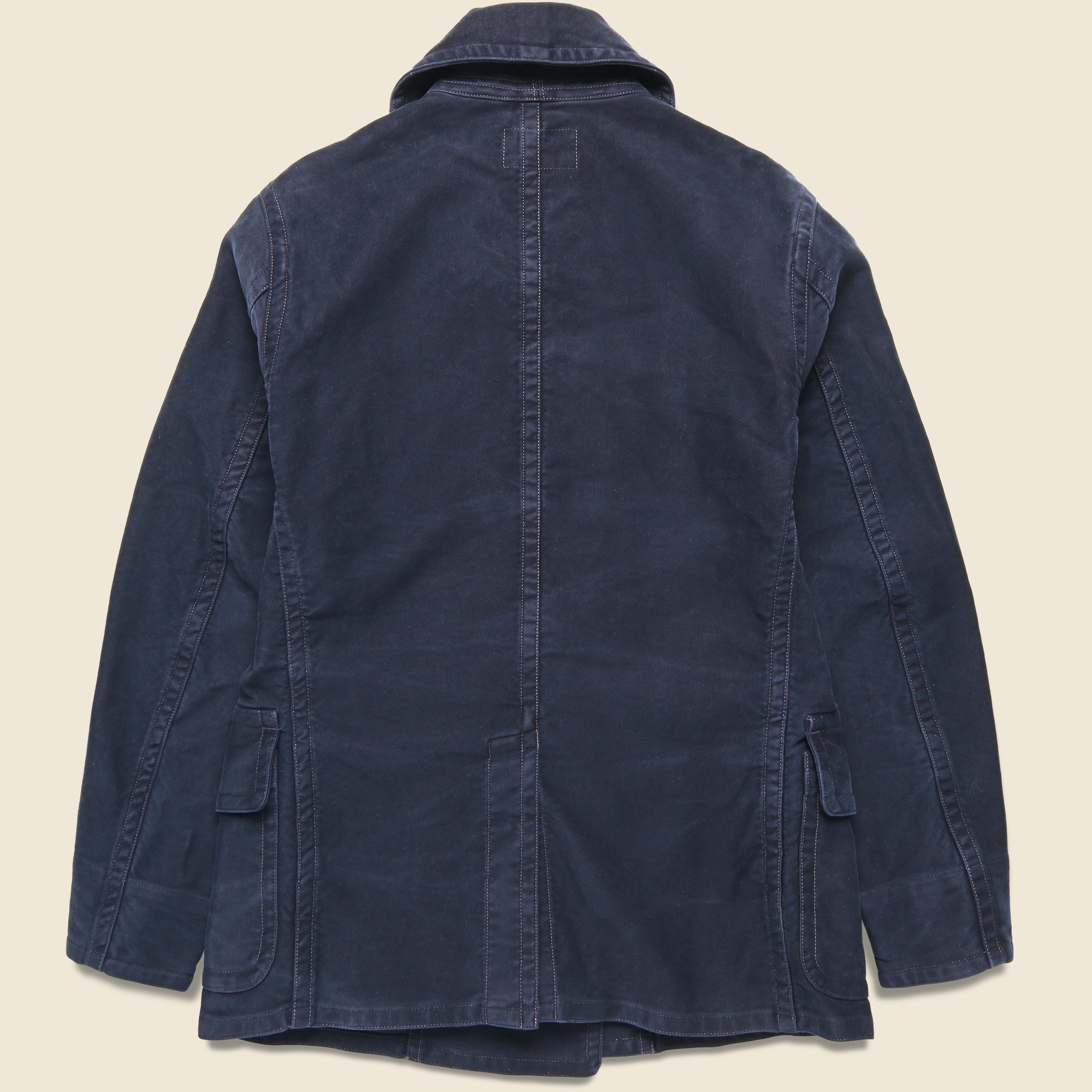 Jackson Moleskin Peacoat - Navy - RRL - STAG Provisions - Outerwear - Coat / Jacket