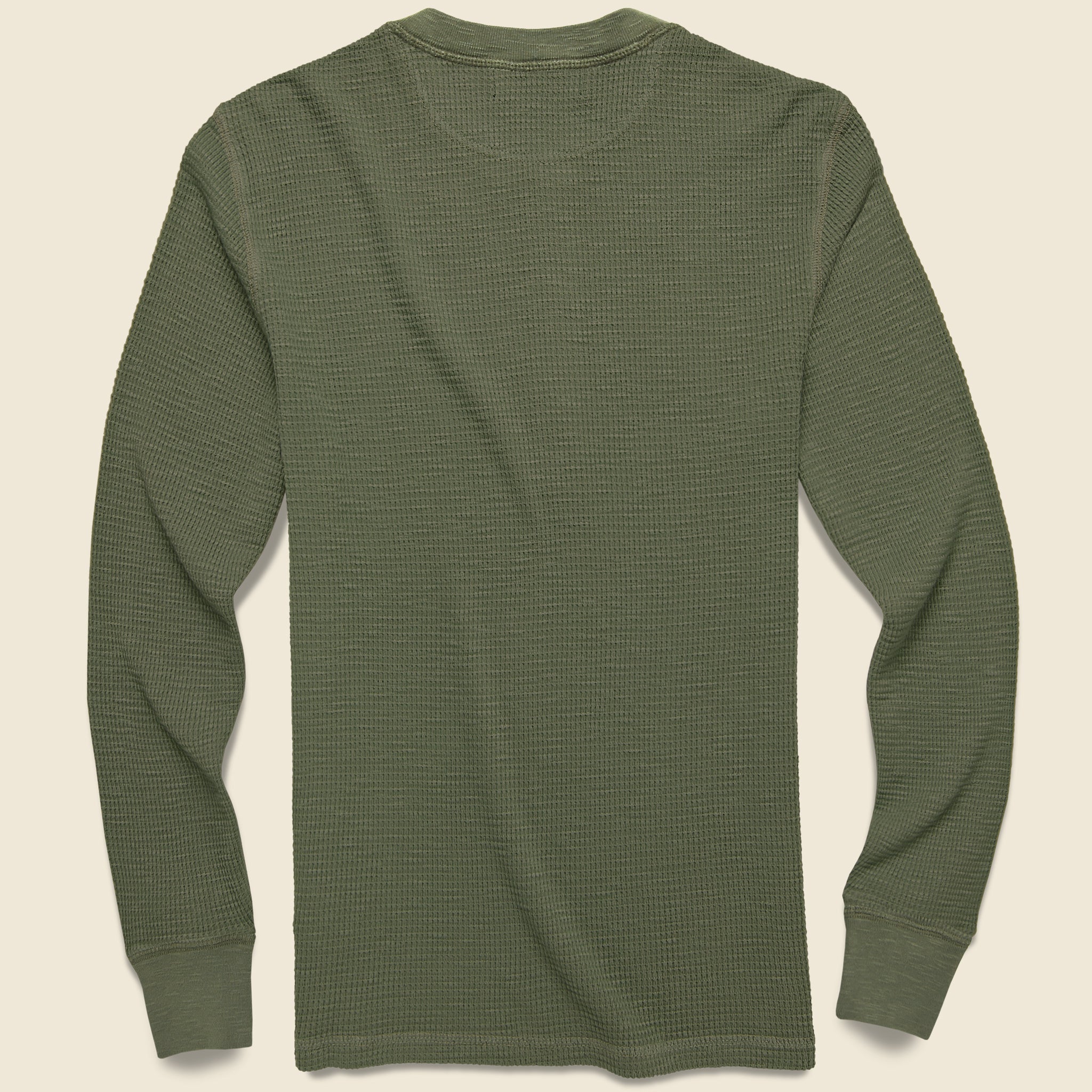 
                          Waffle-Knit Henley - Olive - RRL - STAG Provisions - Tops - L/S Knit
                        
