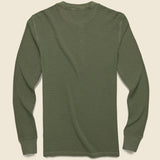 Waffle-Knit Henley - Olive - RRL - STAG Provisions - Tops - L/S Knit