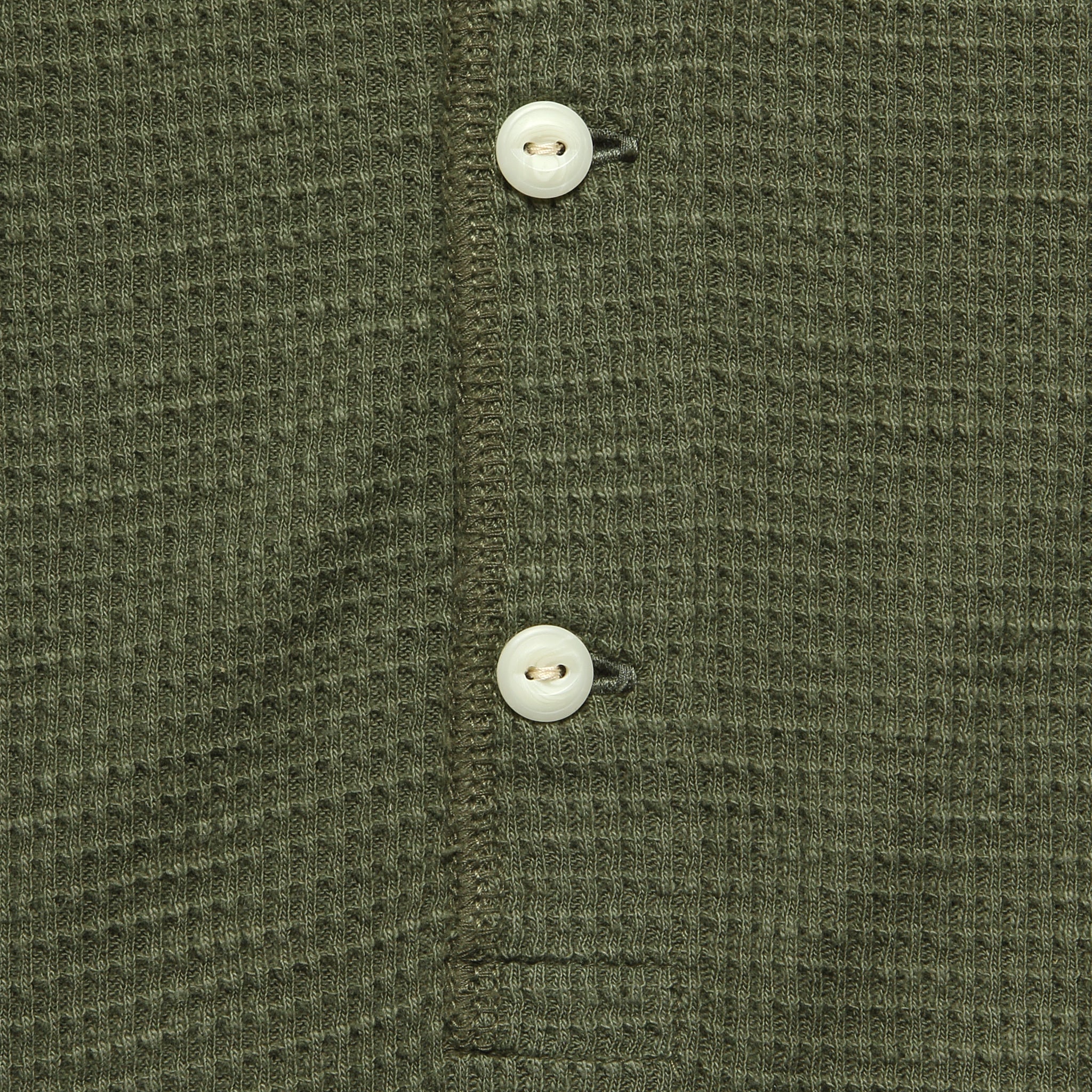 Waffle-Knit Henley - Olive - RRL - STAG Provisions - Tops - L/S Knit