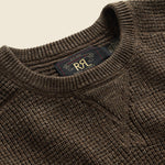 Waffle Knit Sweater - Olive - RRL - STAG Provisions - Tops - Sweater