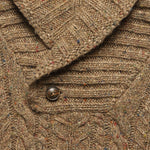 Cable Knit Shawl Sweater - Brown - RRL - STAG Provisions - Tops - Sweater