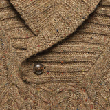 Cable Knit Shawl Sweater - Brown - RRL - STAG Provisions - Tops - Sweater