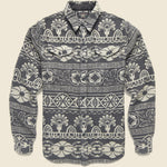 Lee Jacquard Workshirt - Black - RRL - STAG Provisions - Tops - L/S Woven - Other Pattern