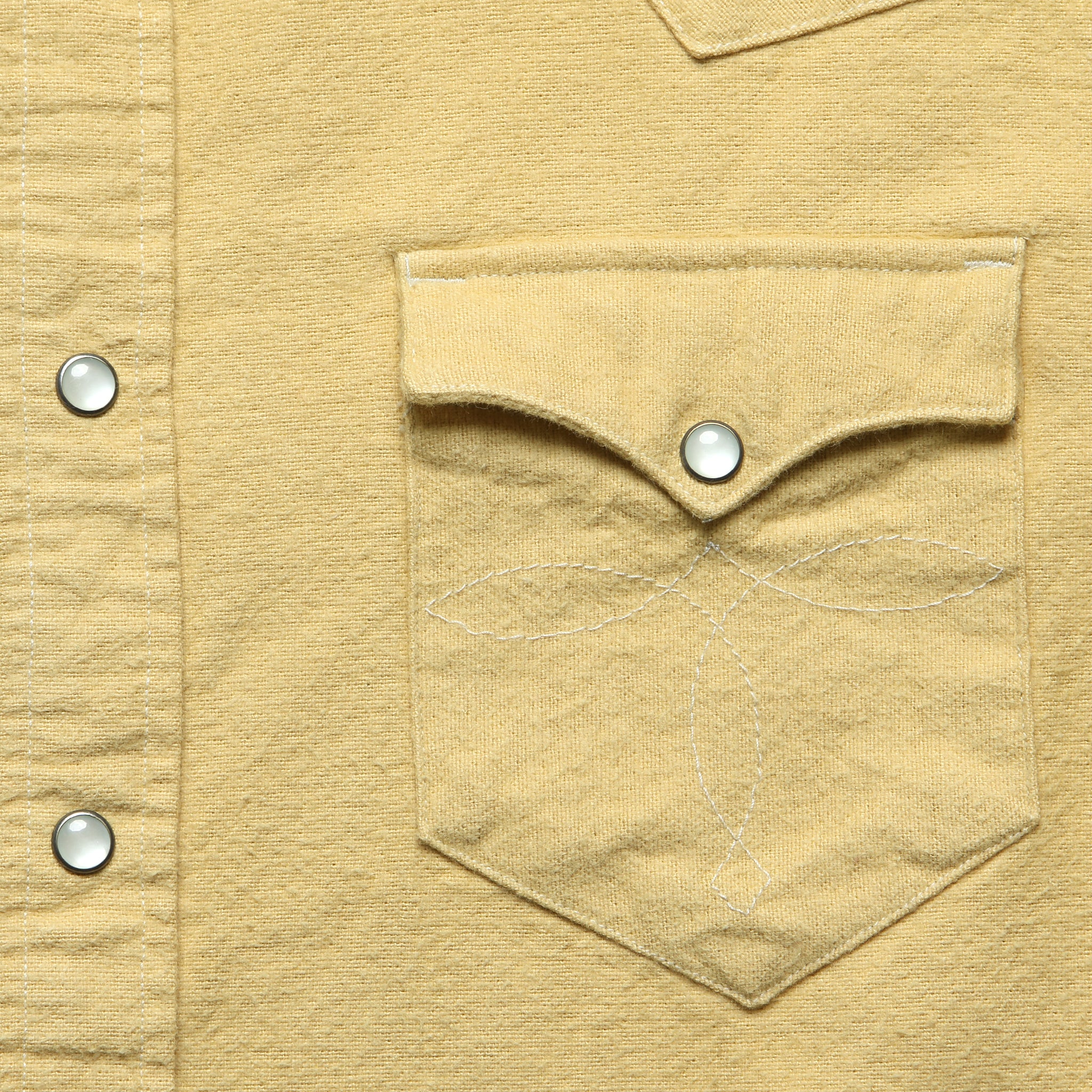 Chamois Western Shirt - Yellow - RRL - STAG Provisions - Tops - L/S Woven - Solid