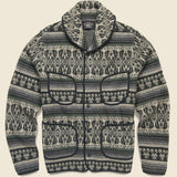 Jacquard Shawl Sweater Jacket - Green - RRL - STAG Provisions - Tops - Sweater