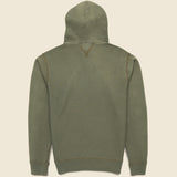 Overdyed Fleece Hoodie - Olive - RRL - STAG Provisions - Tops - Fleece / Sweatshirt