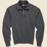 Terry Quarterzip Pullover - Black - RRL - STAG Provisions - Tops - Fleece / Sweatshirt