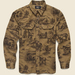 Moleskin Stables Sport Shirt - Brown - RRL - STAG Provisions - Tops - L/S Woven - Other Pattern