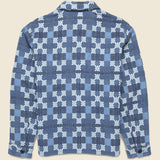 Jacquard Regiment Overshirt - Blue - RRL - STAG Provisions - Tops - L/S Woven - Overshirt