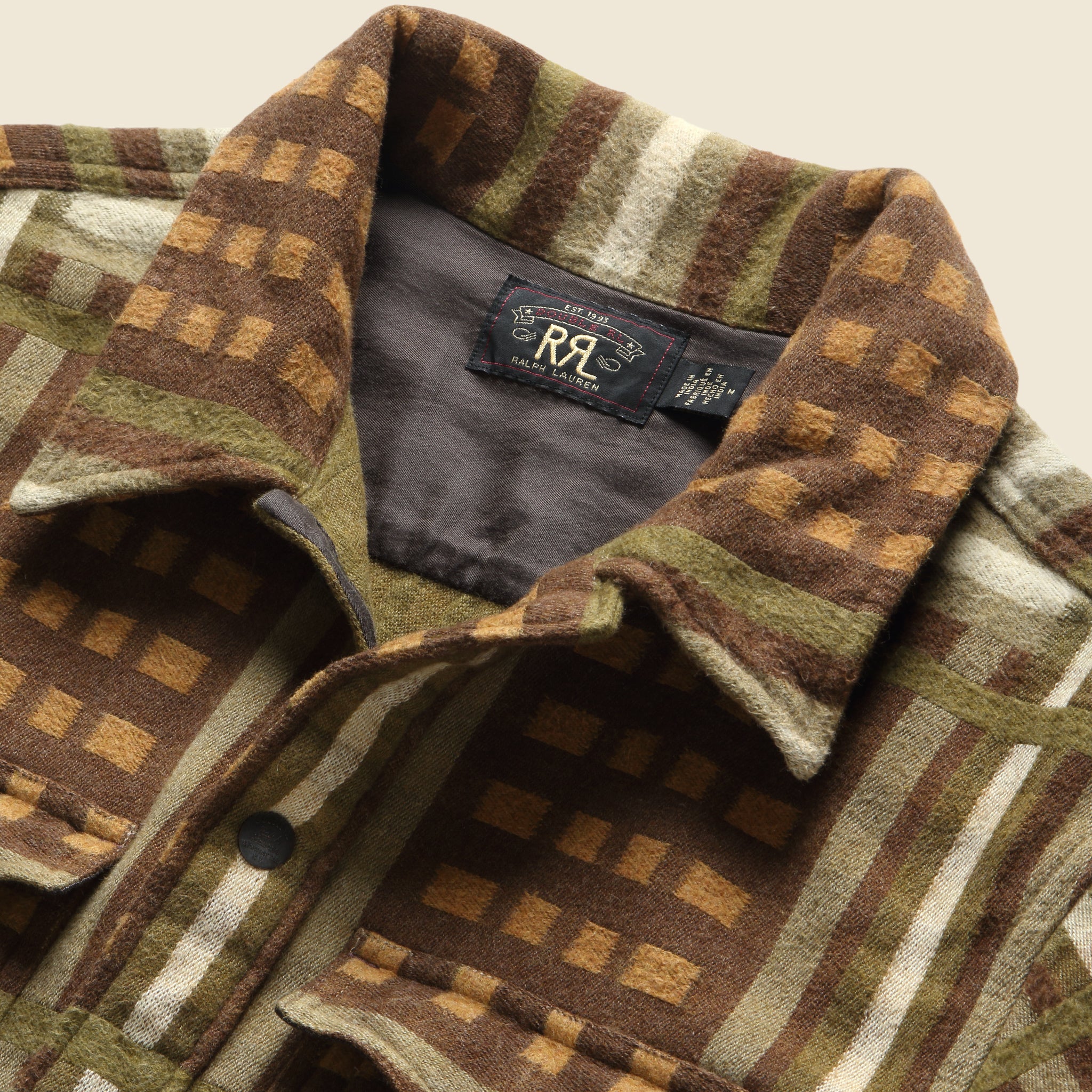 Jacquard Nelson Overshirt - Brown - RRL - STAG Provisions - Tops - L/S Woven - Overshirt