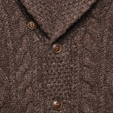 Cable Shawl Cardigan - Brown - RRL - STAG Provisions - Tops - Sweater