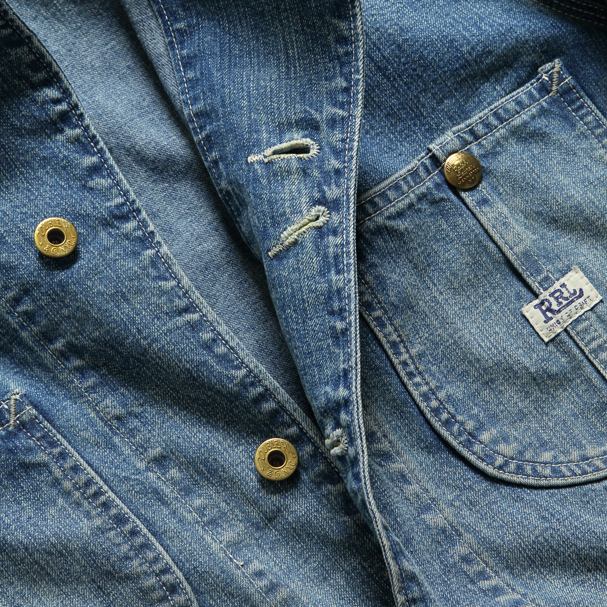 
                          Denim Stockton Jacket - Wrightsville Wash - RRL - STAG Provisions - Outerwear - Coat / Jacket
                        