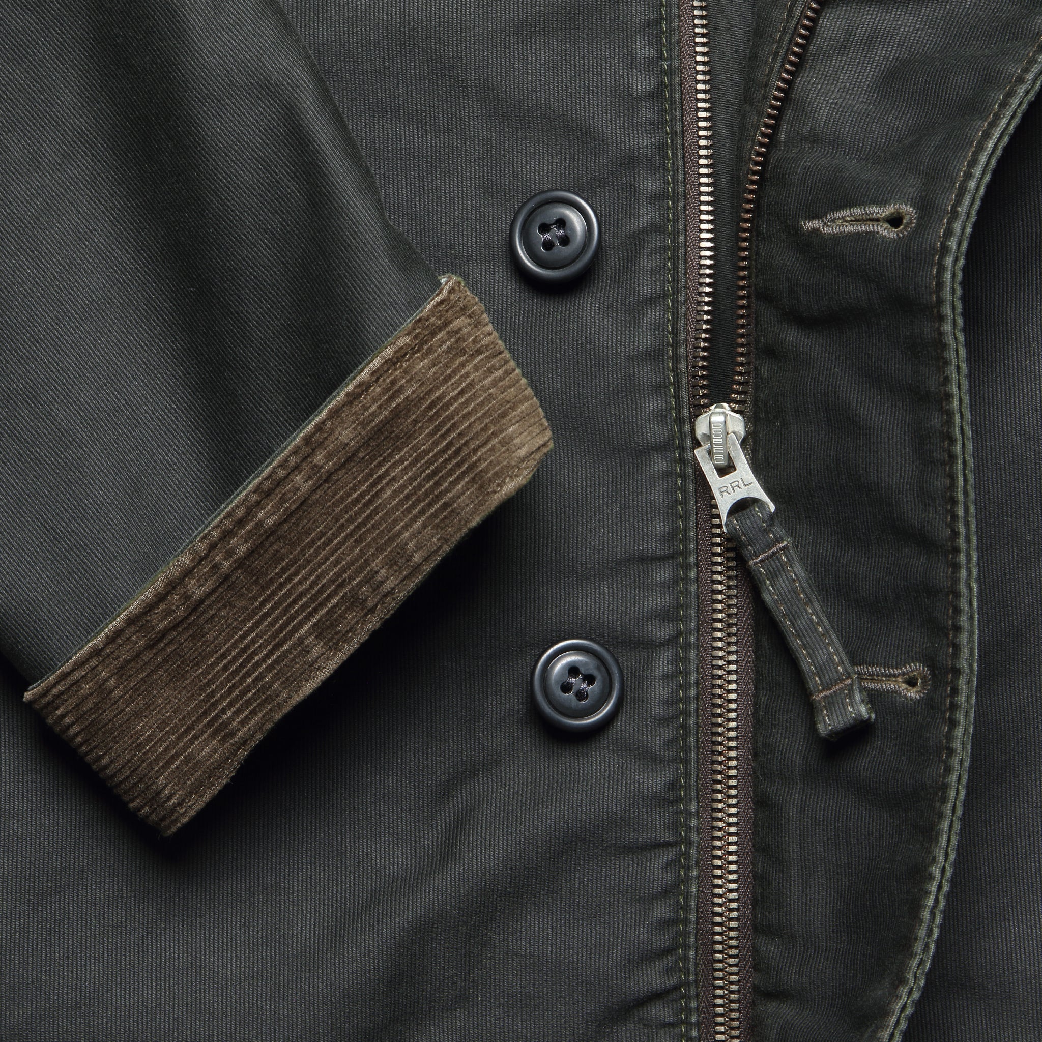 Corduroy Collar Deck Jacket - Black - RRL - STAG Provisions - Outerwear - Coat / Jacket
