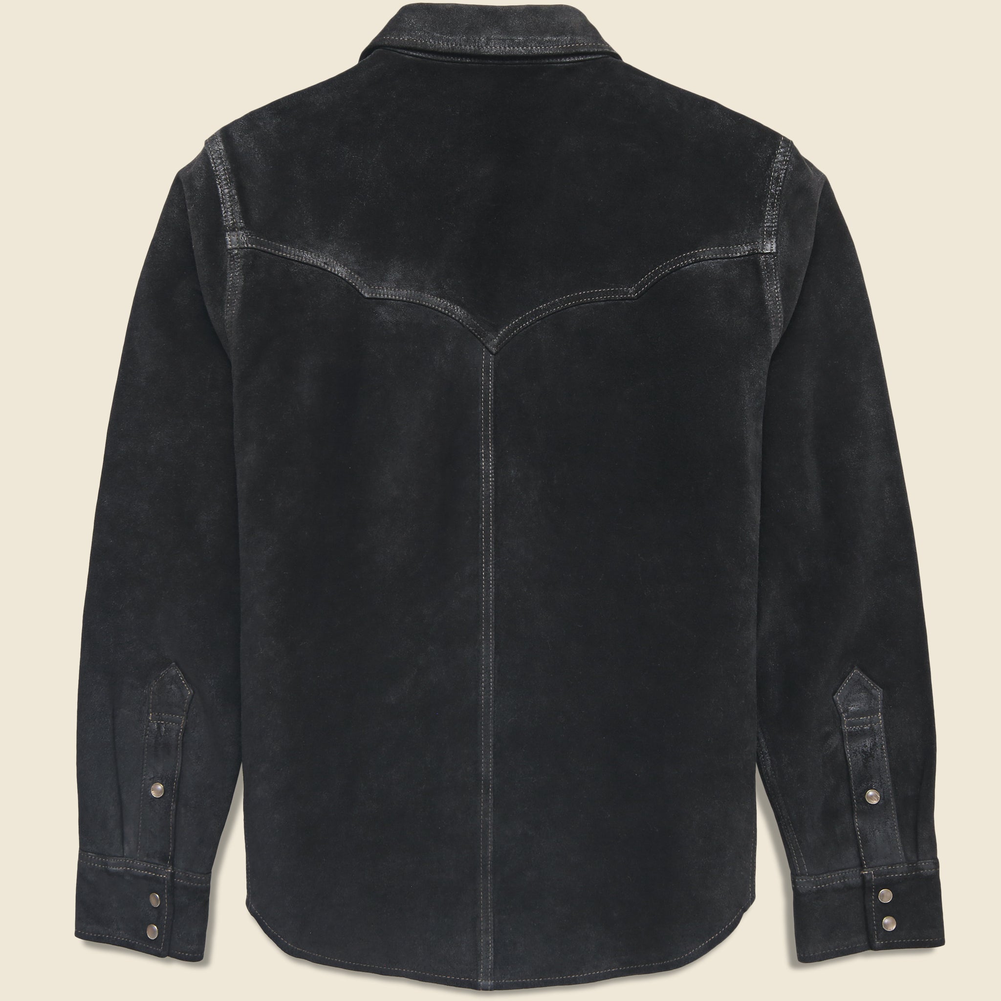 
                          Willett Suede Shirt Jacket - Black - RRL - STAG Provisions - Outerwear - Shirt Jacket
                        