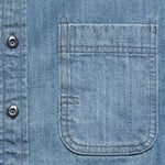 Denim Band Collar Shirt - Manvil Wash - RRL - STAG Provisions - Tops - L/S Woven - Other Pattern