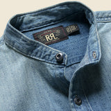 Denim Band Collar Shirt - Manvil Wash - RRL - STAG Provisions - Tops - L/S Woven - Other Pattern