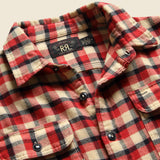 Matlock Twill Workshirt - Red - RRL - STAG Provisions - Tops - L/S Woven - Plaid