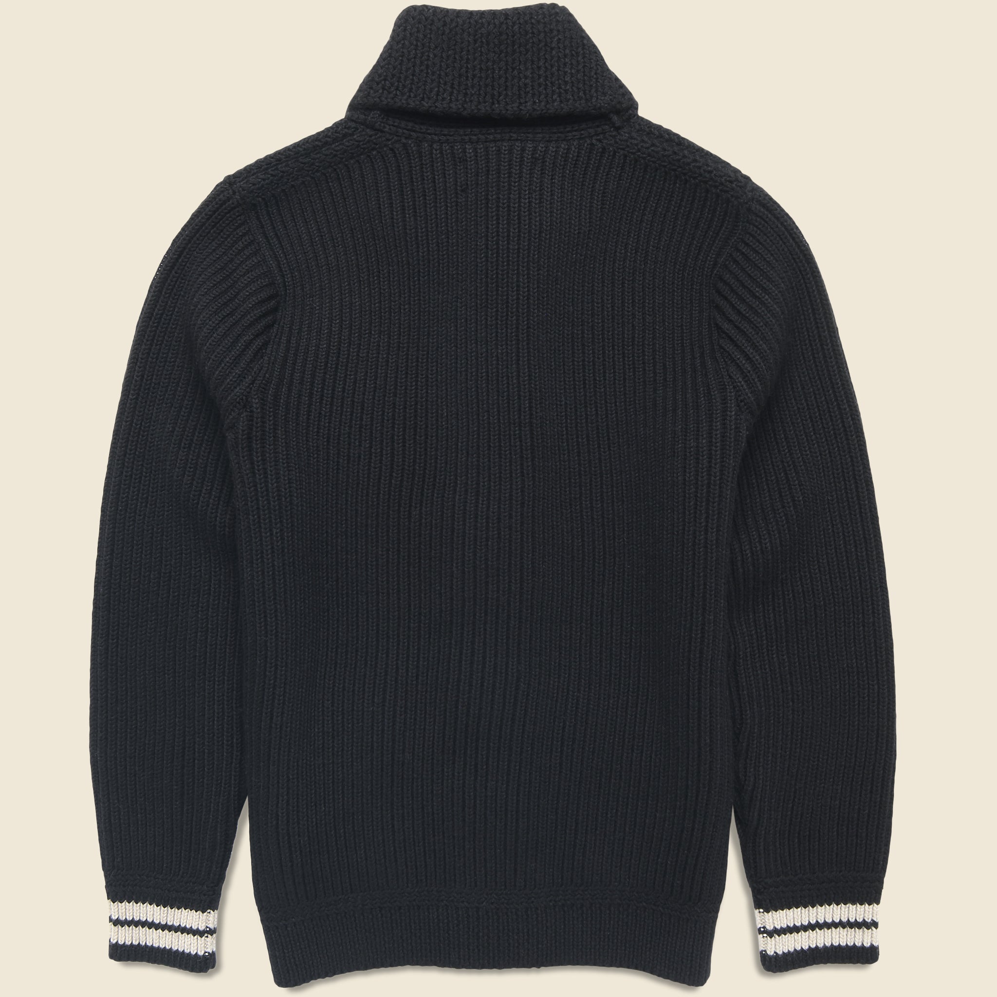 
                          Skull Shawl Cardigan - Black - RRL - STAG Provisions - Tops - Sweater
                        