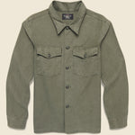 Reverse Sateen Overshirt - Olive - RRL - STAG Provisions - Tops - L/S Woven - Overshirt