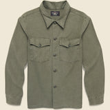 Reverse Sateen Overshirt - Olive - RRL - STAG Provisions - Tops - L/S Woven - Overshirt