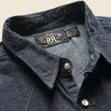 Slim Fit Denim Western Shirt - Rinse - RRL - STAG Provisions - Tops - L/S Woven - Solid