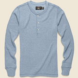Waffle Henley - Blue Heather - RRL - STAG Provisions - Tops - L/S Knit