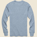 Waffle Henley - Blue Heather - RRL - STAG Provisions - Tops - L/S Knit