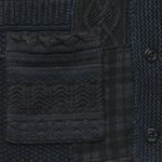 Indigo Patchwork Shawl Cardigan - Blue / Black - RRL - STAG Provisions - Tops - Sweater