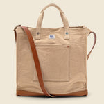 Carpenter Tote Bag - Greige/Brown - RRL - STAG Provisions - Accessories - Bags / Luggage