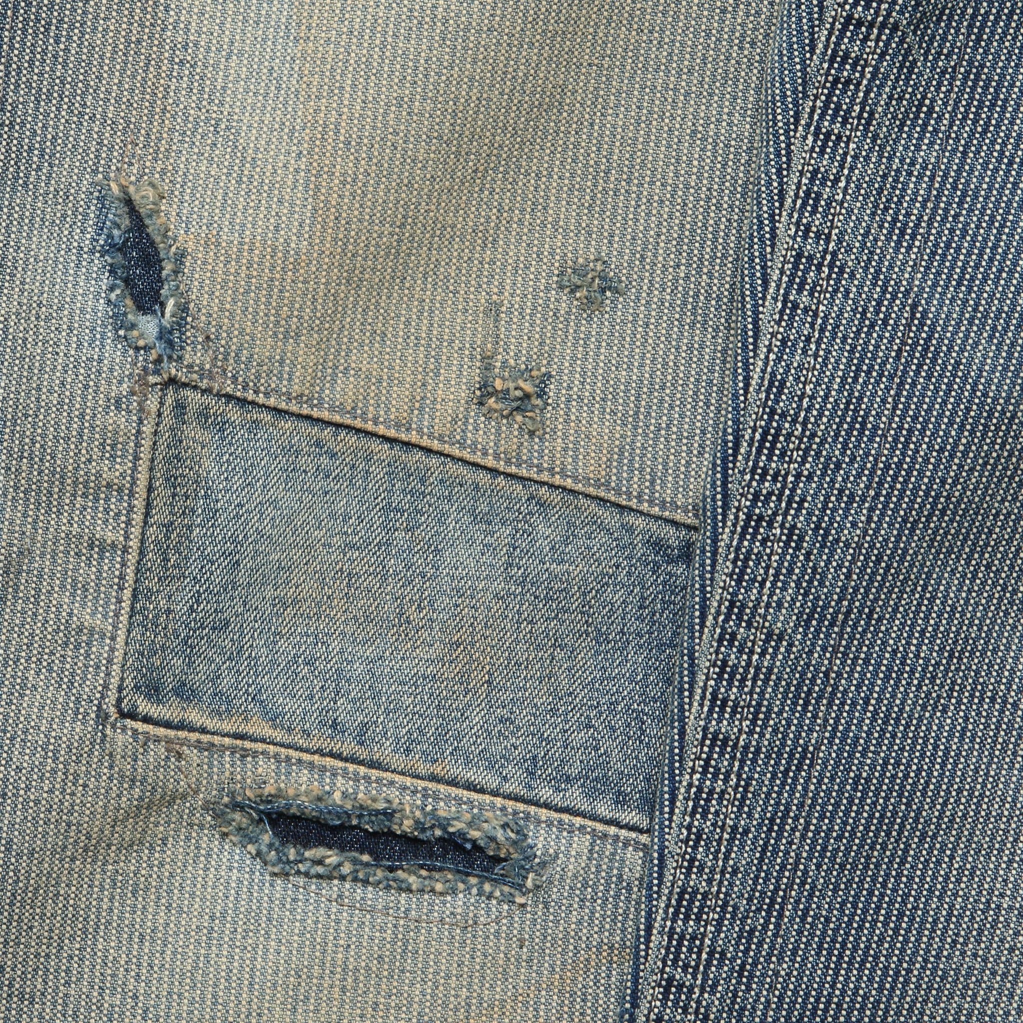 Hopkins Pincheck Carpenter Pant - Repaired Doveton Wash - RRL - STAG Provisions - Pants - Denim