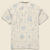 Seascape Print Workshirt - Creme Multi - RRL - STAG Provisions - Tops - S/S Woven - Other Pattern
